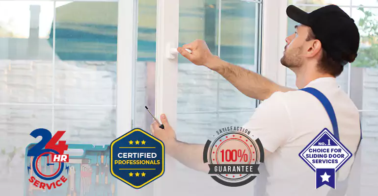 Balcony Glass Door Repair Near Me in Key Biscayne